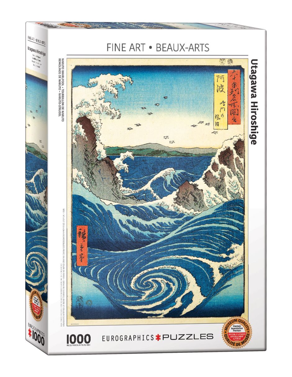 Rompecabezas Obras de arte Utagawa Hiroshige Las Olas de Naruto 1000 piezas