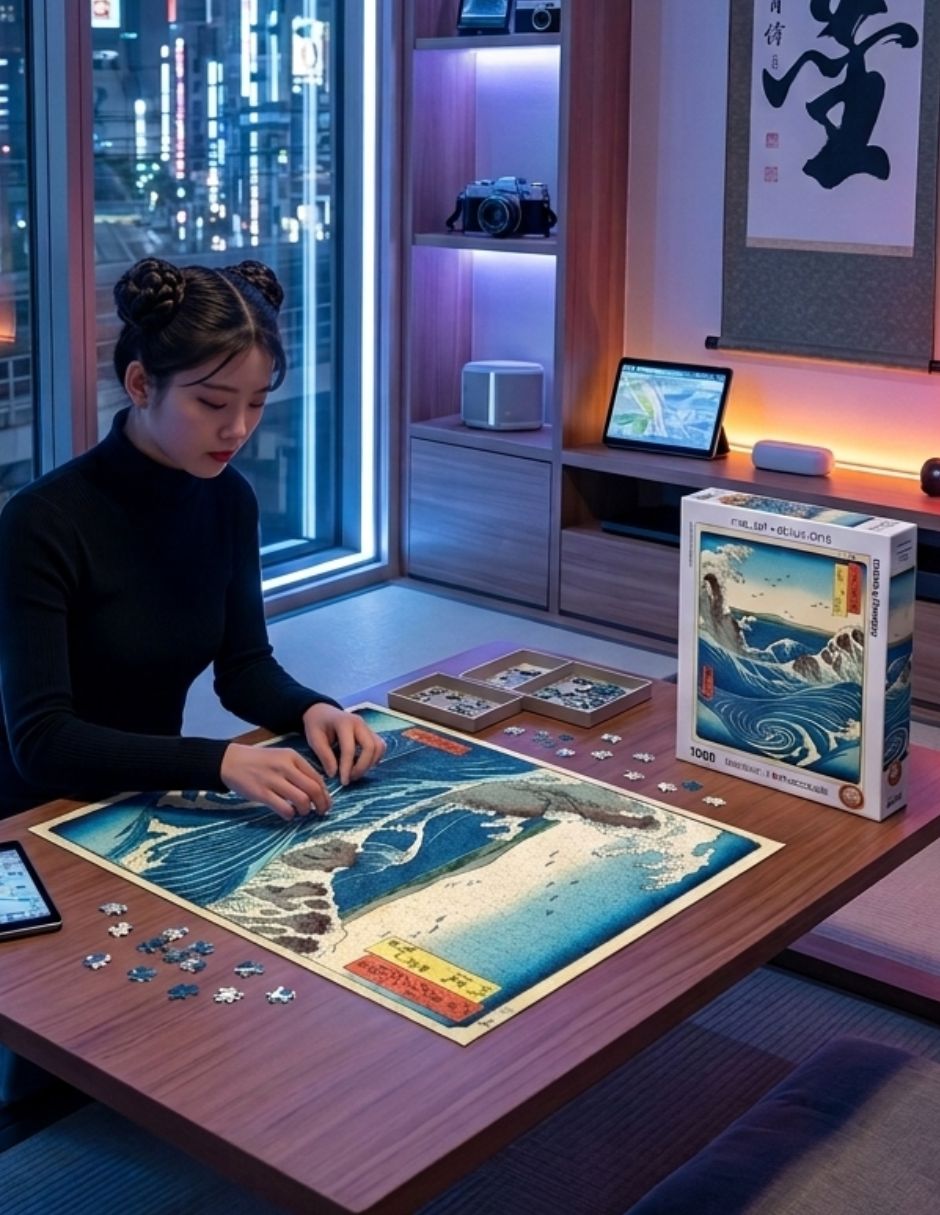 Rompecabezas Obras de arte Utagawa Hiroshige Las Olas de Naruto Eurographics 1000 piezas
