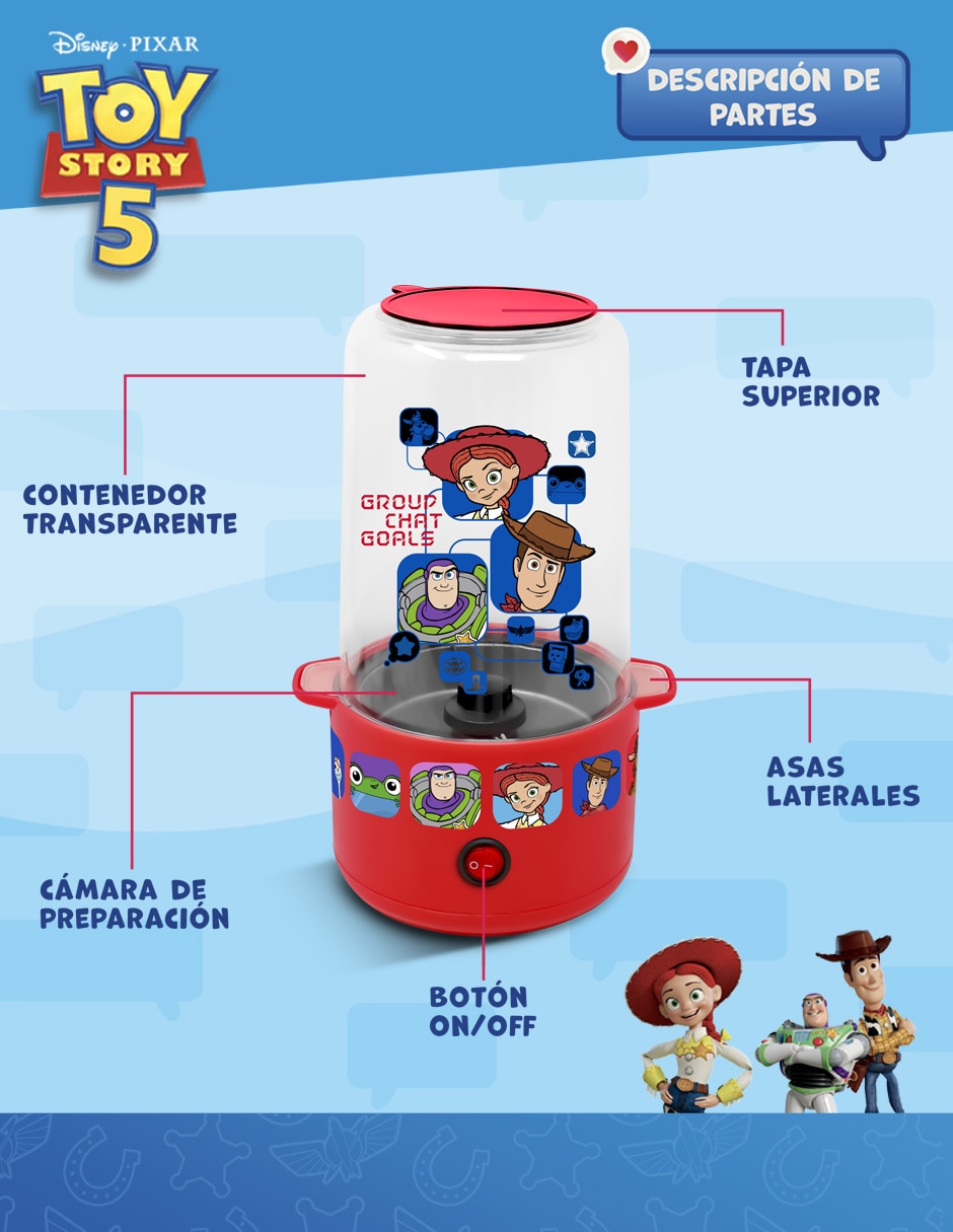 Máquina palomitas Disney toy story 100-120V