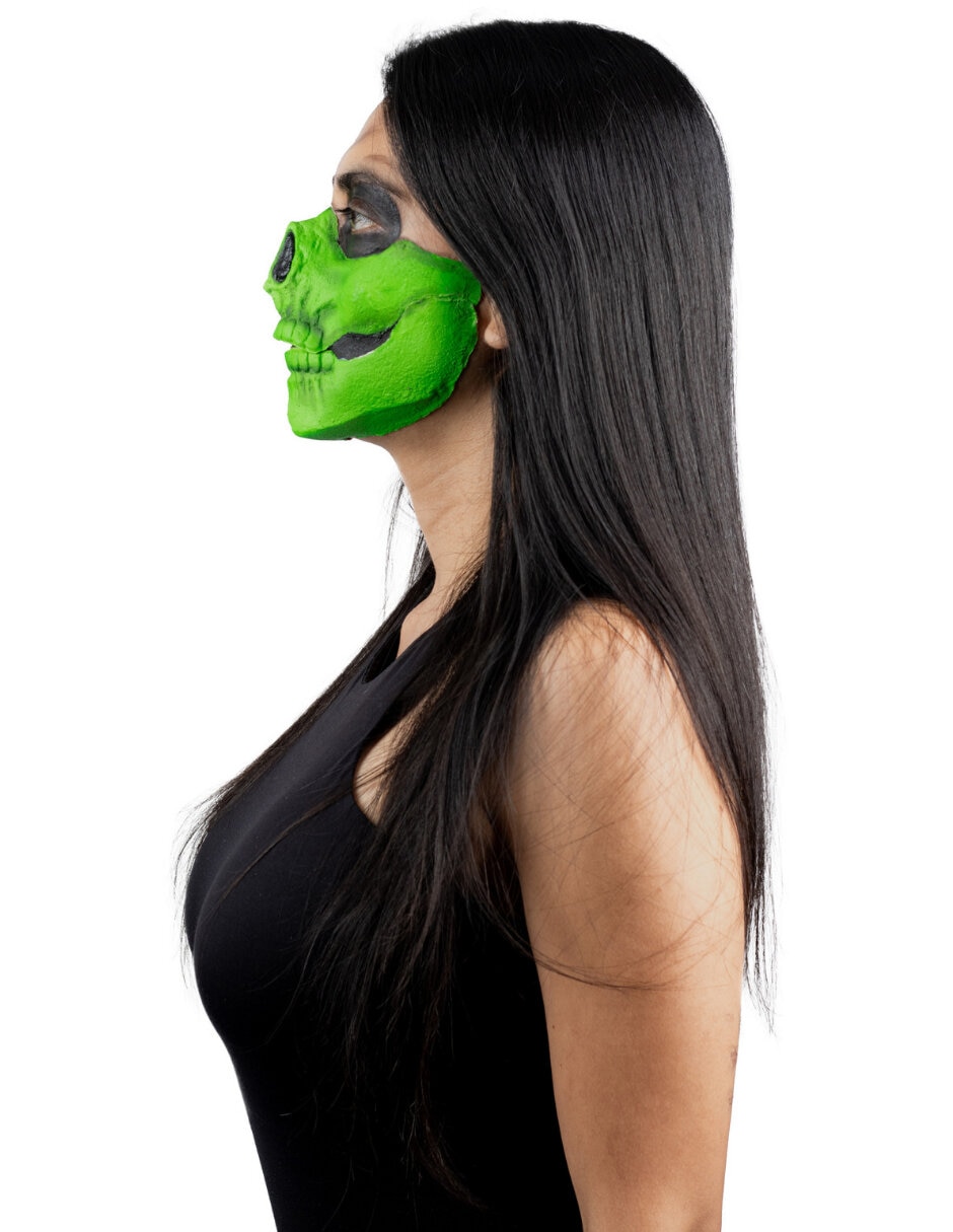 Maquillaje para disfraz de media máscara de calavera Rev