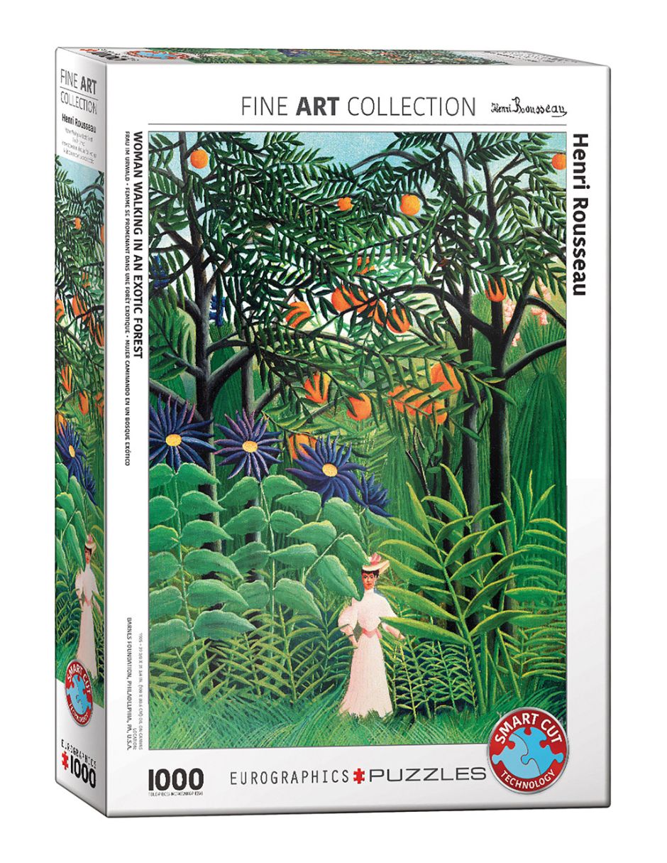 Rompecabezas Obras de arte Rousseau Henri: Mujer en el Bosque Eurographics 1000 piezas