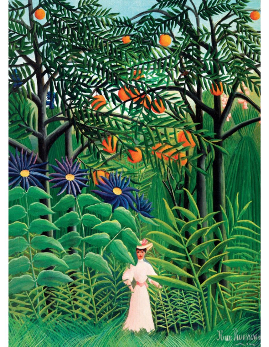 Rompecabezas Obras de arte Rousseau Henri: Mujer en el Bosque Eurographics 1000 piezas