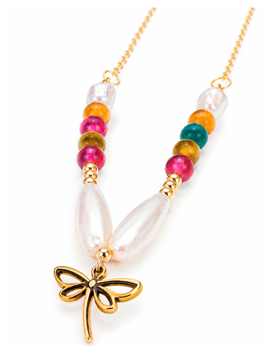Collar con dije de Libélula Moon & Self 18 K
