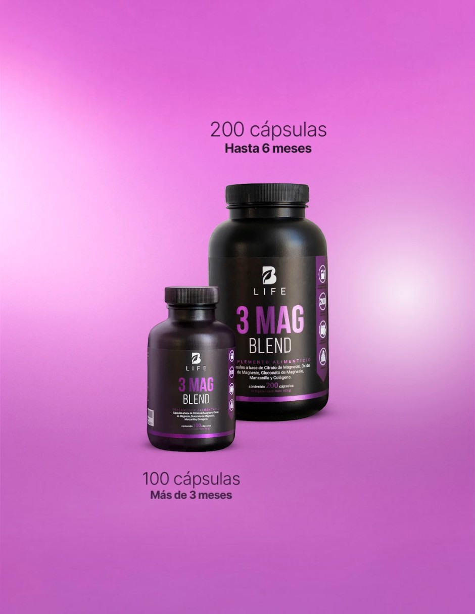 Suplementos alimenticios 3 Mag blend B Life