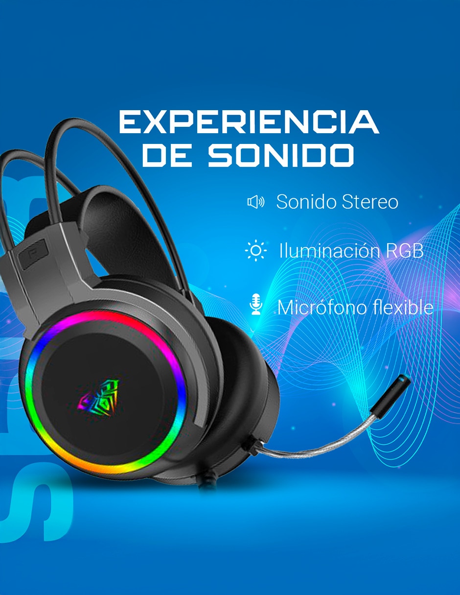 Audífonos gamer Aula alámbrica S608