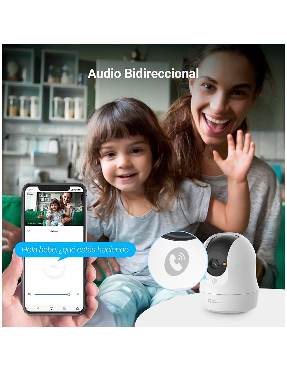 Cámara wi-fi de seguridad modelo ezvizc6n g1 inalámbrica 3k 104°para interior 4