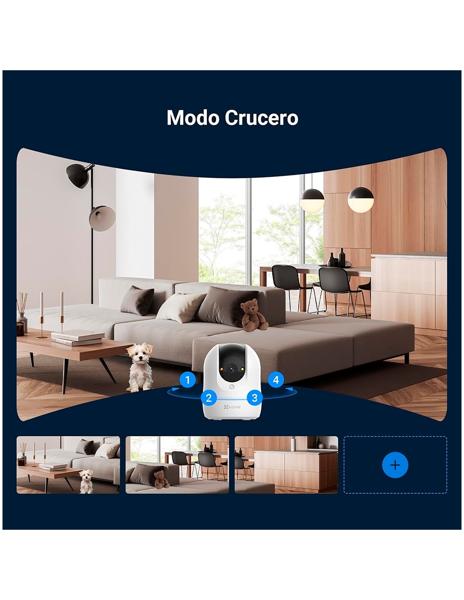 Cámara wi-fi de seguridad modelo ezvizc6n g1 inalámbrica 3k 104°para interior 6
