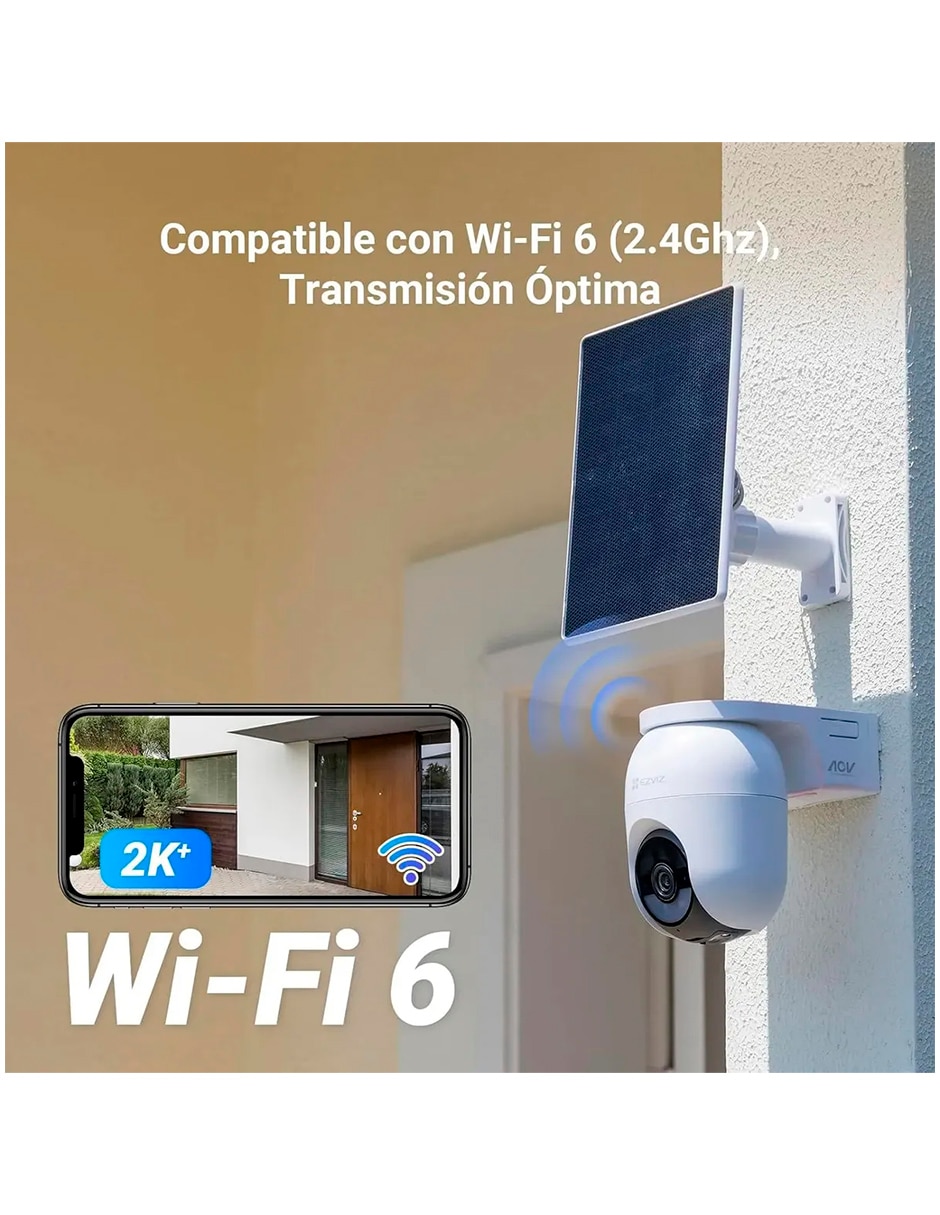 Cámara individual de seguridad inalámbrica 2k 90° para exterior 3