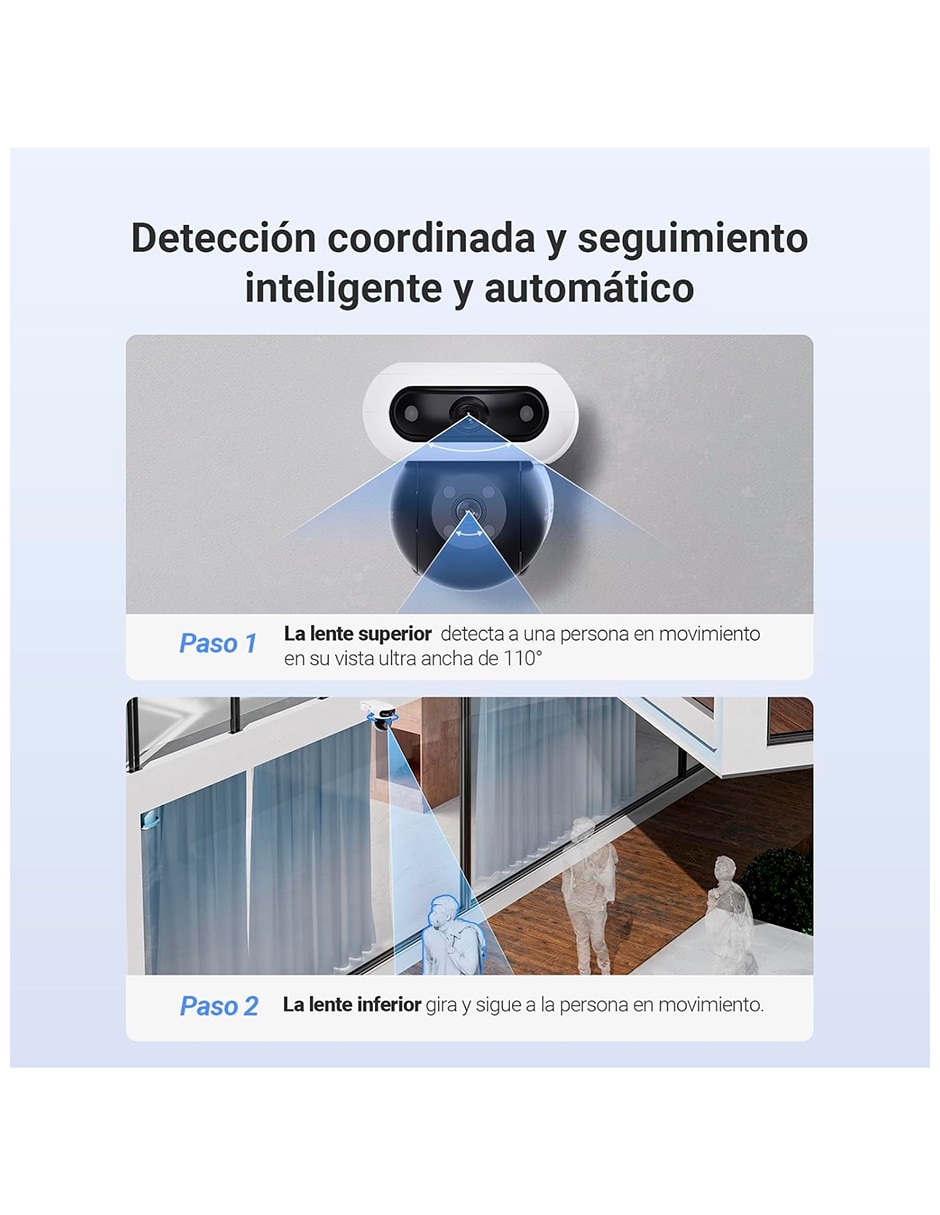 Cámara wi-fi de seguridad Ezviz modelo c90 dual 2k inalámbrica 110 a 60°para exterior
