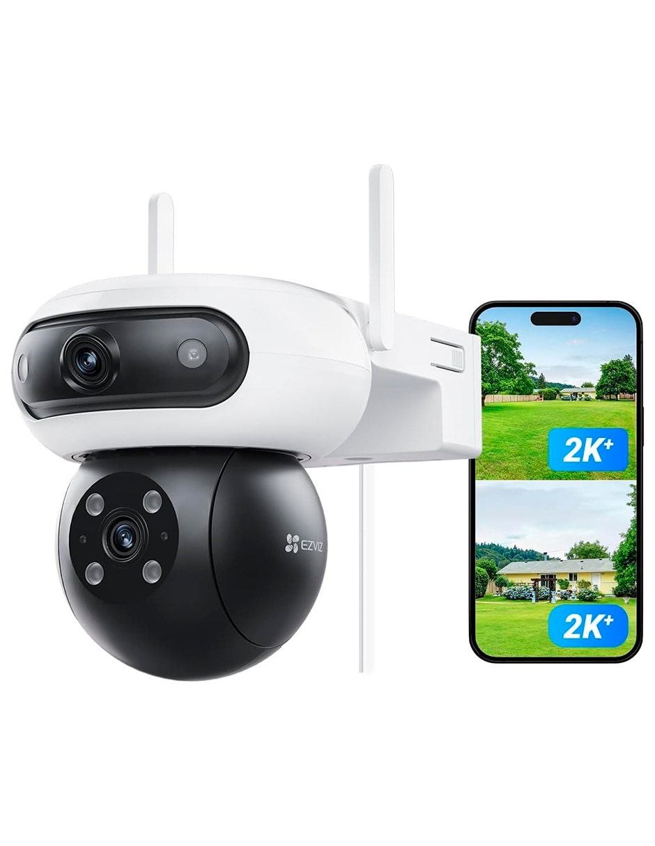 Cámara wi-fi de seguridad Ezviz modelo c90 dual 2k inalámbrica 110 a 60°para exterior