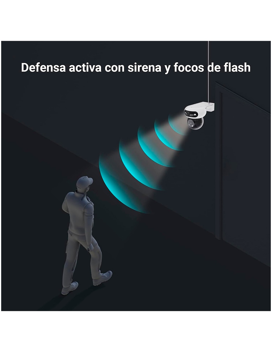 Cámara wi-fi de seguridad Ezviz modelo c90 dual 2k inalámbrica 110 a 60°para exterior