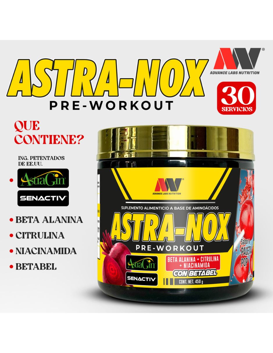 Energizante Pre workout astra-nox Advance Labs Nutrition