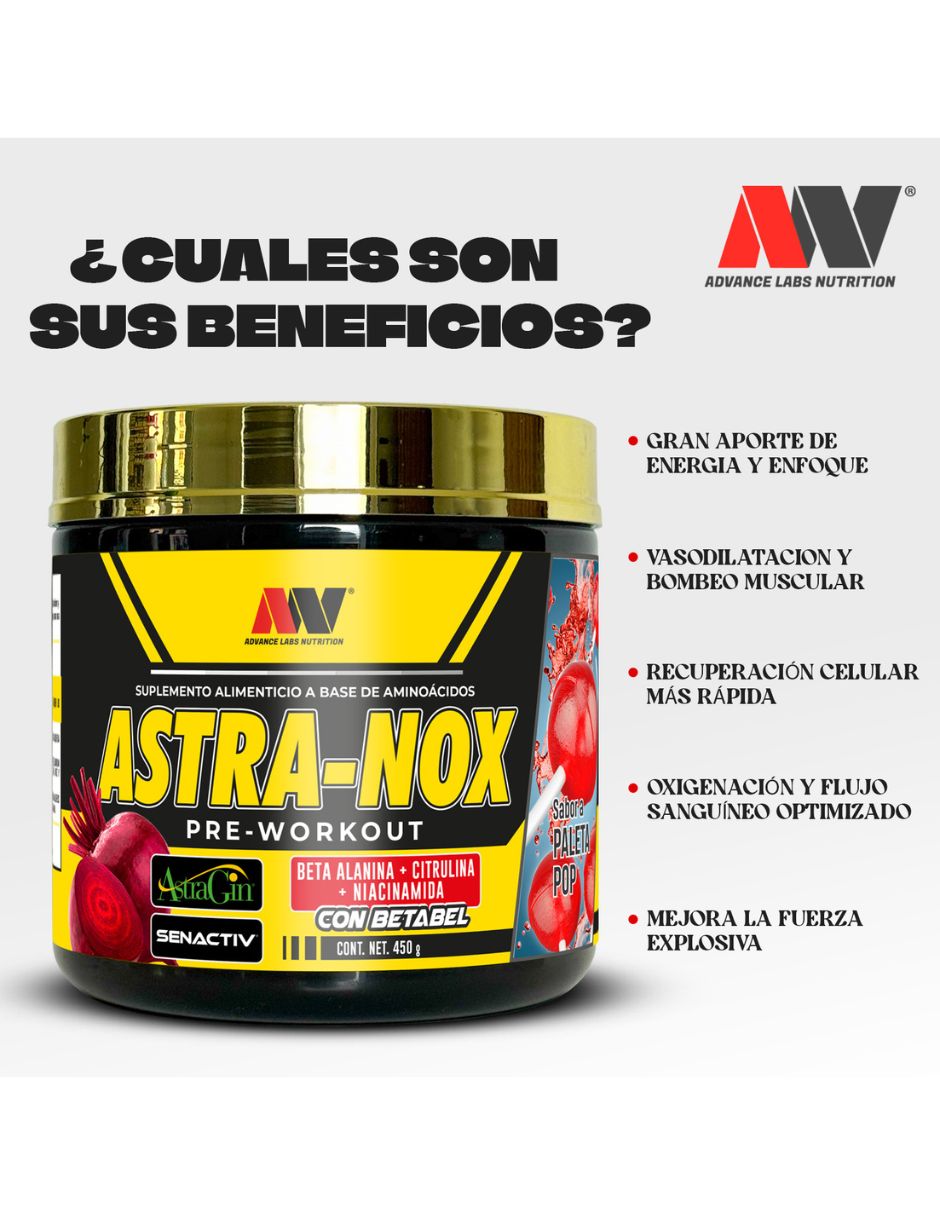 Energizante Pre workout astra-nox Advance Labs Nutrition