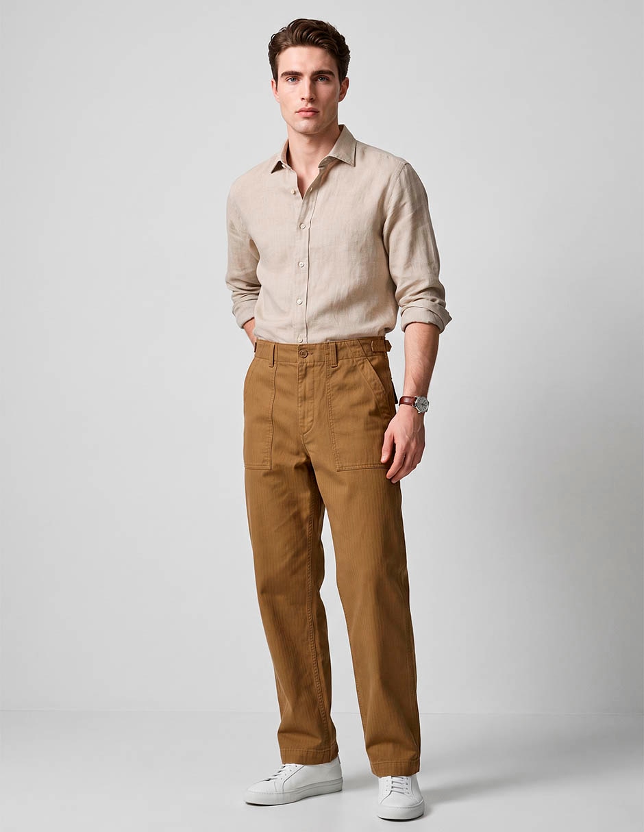Pantalón casual straight para hombre