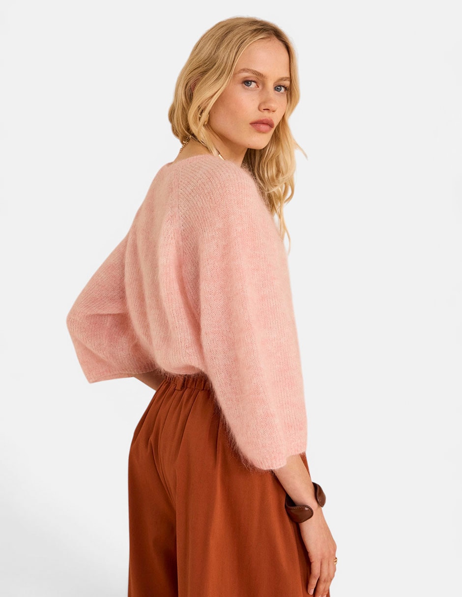 Suéter cuello redondo para mujer 4