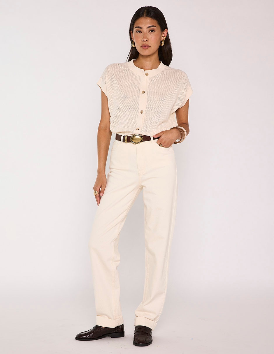 Suéter cuello redondo para mujer