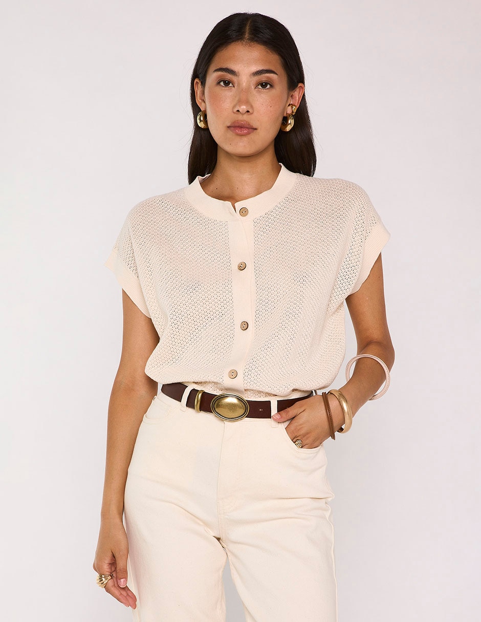 Suéter cuello redondo para mujer