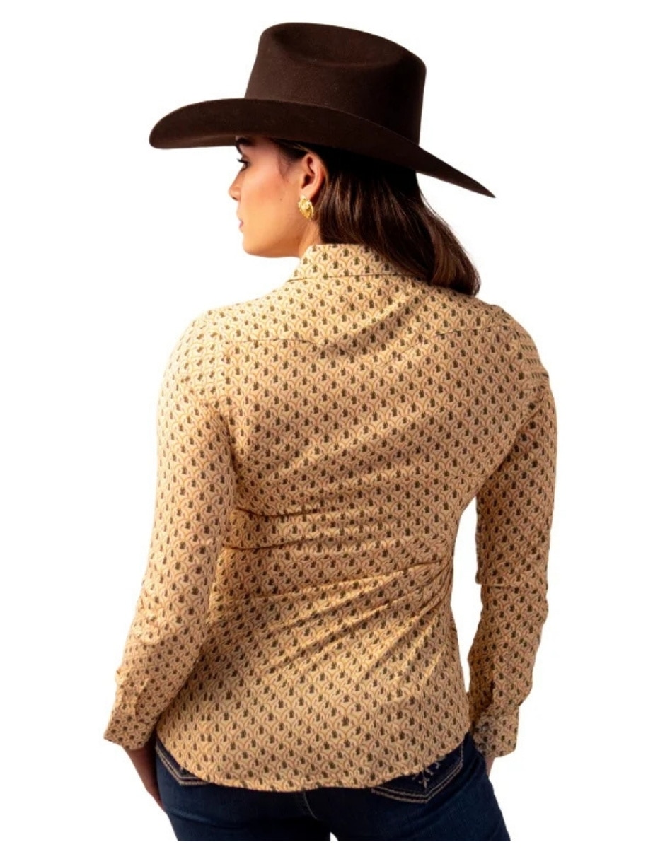 Camisa Icy Denver de rayón manga larga para mujer