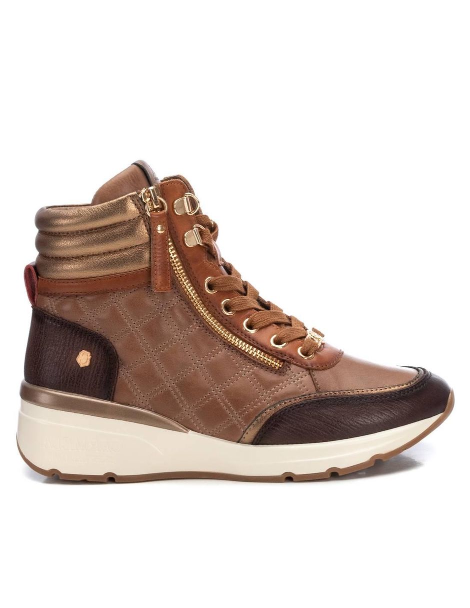 Bota al tobillo de piel para mujer