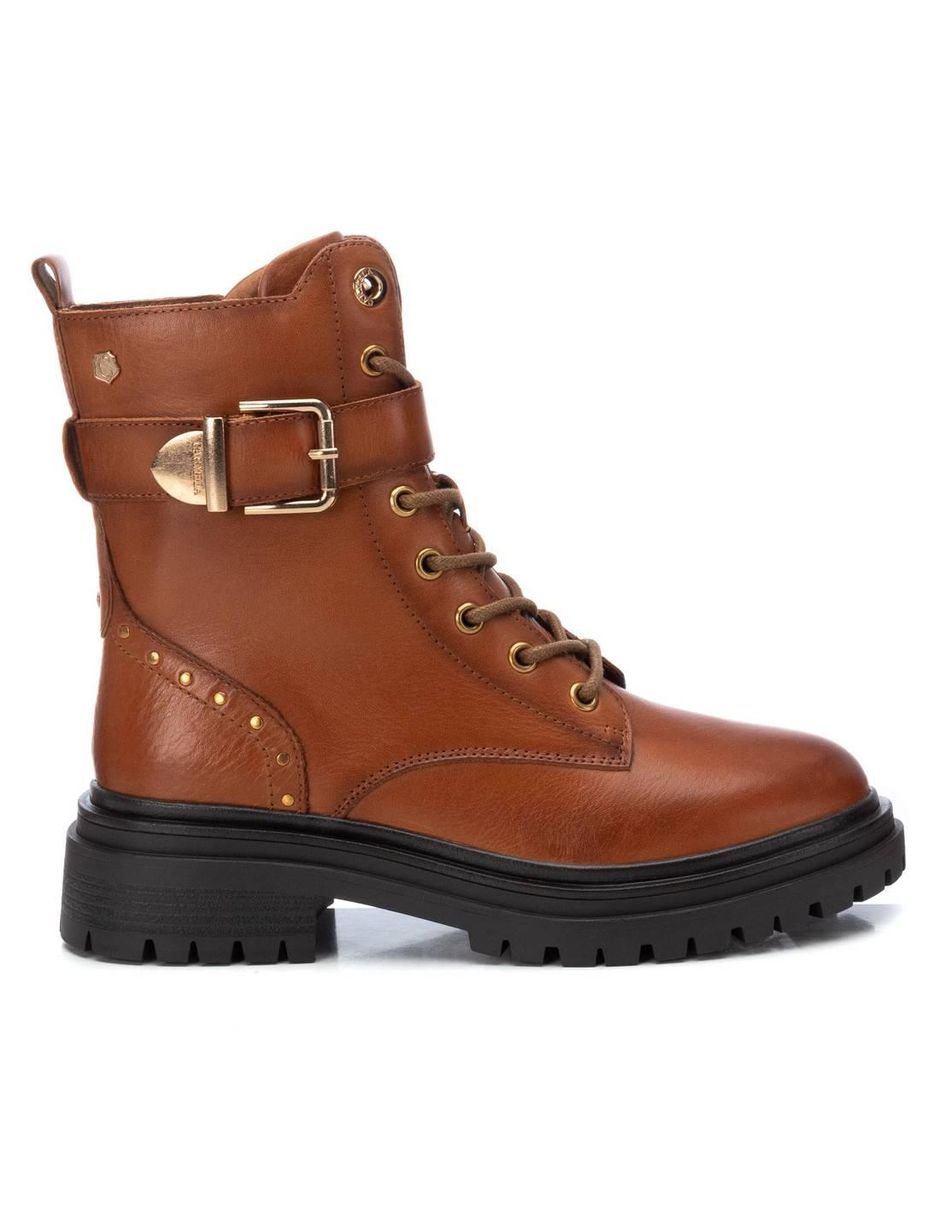 Bota al tobillo de piel para mujer