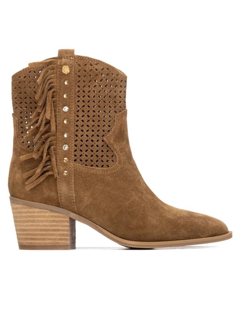 Bota al tobillo de piel para mujer Bota al tobillo de piel para mujer