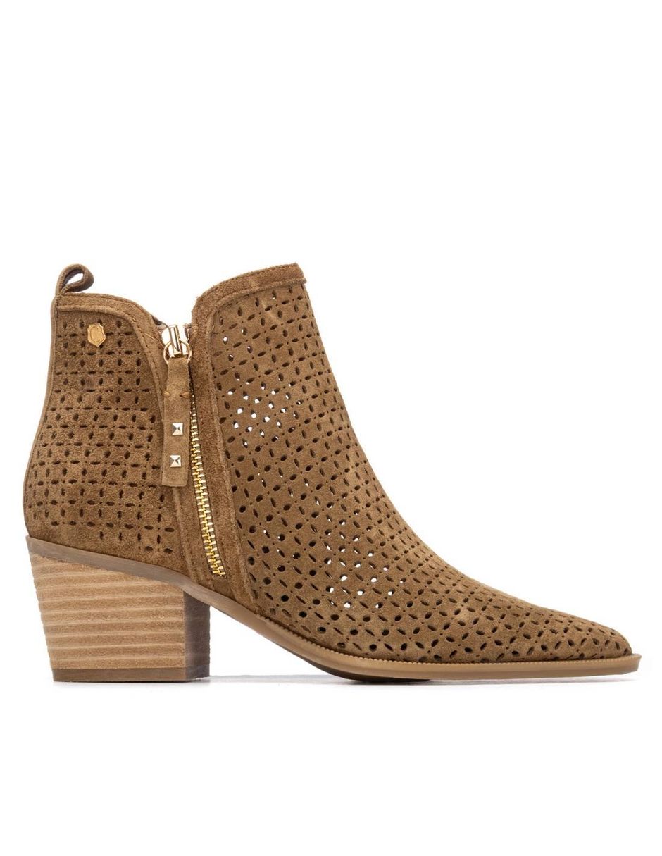 Bota al tobillo de piel para mujer Bota al tobillo de piel para mujer