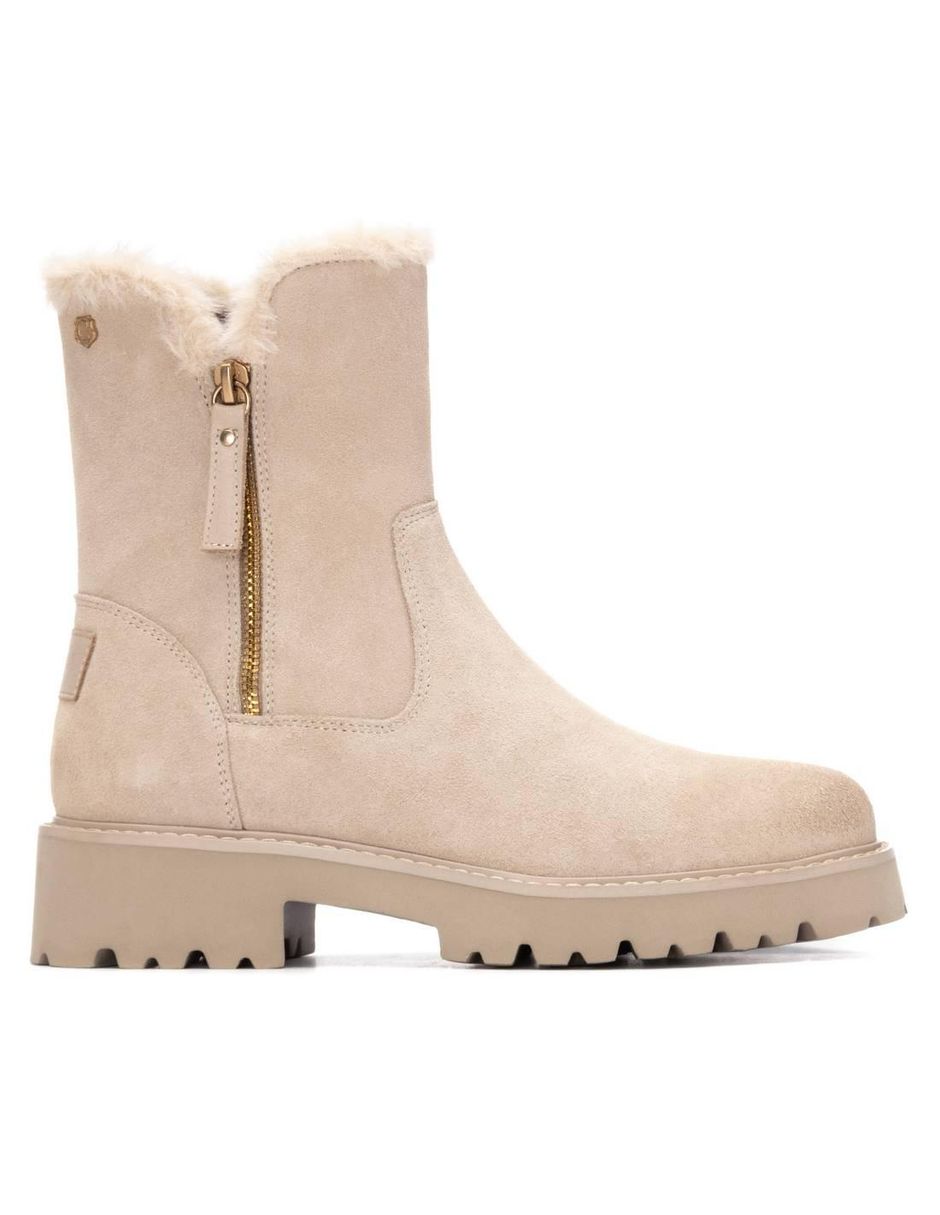 Bota al tobillo de piel para mujer