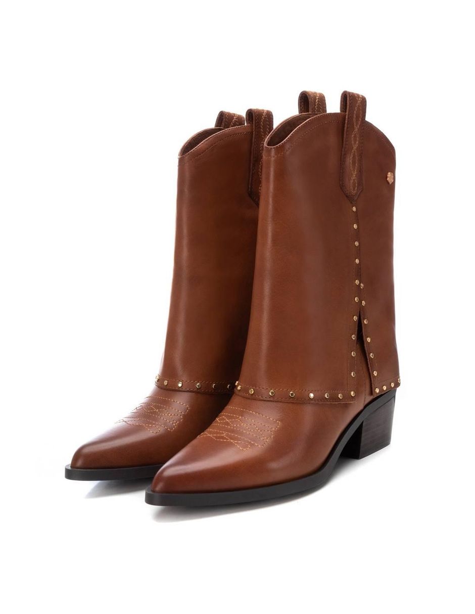 Bota al tobillo de piel para mujer 4