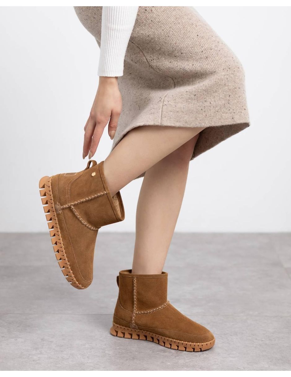 Bota al tobillo de piel para mujer 4