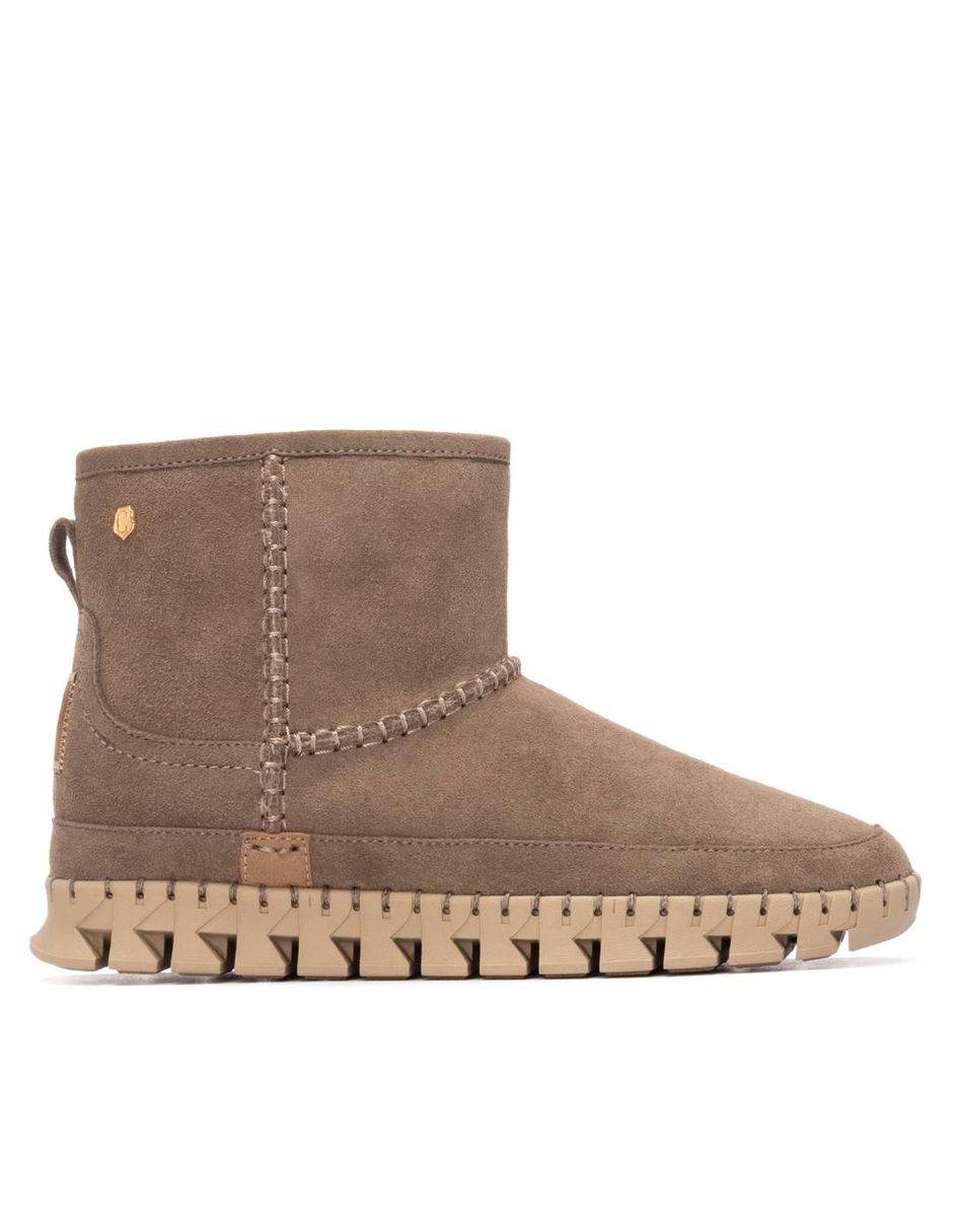 Bota al tobillo de piel para mujer