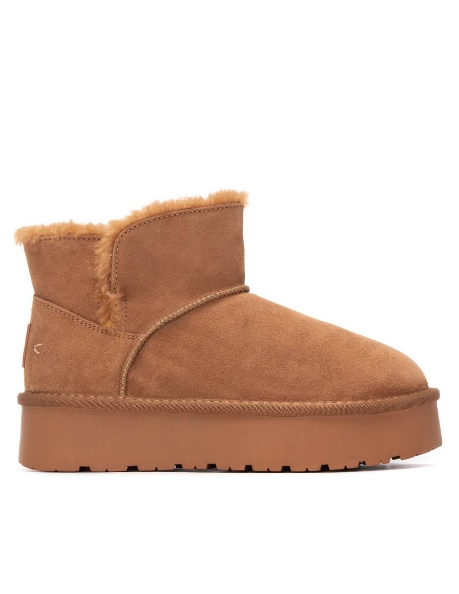 Bota al tobillo de piel para mujer