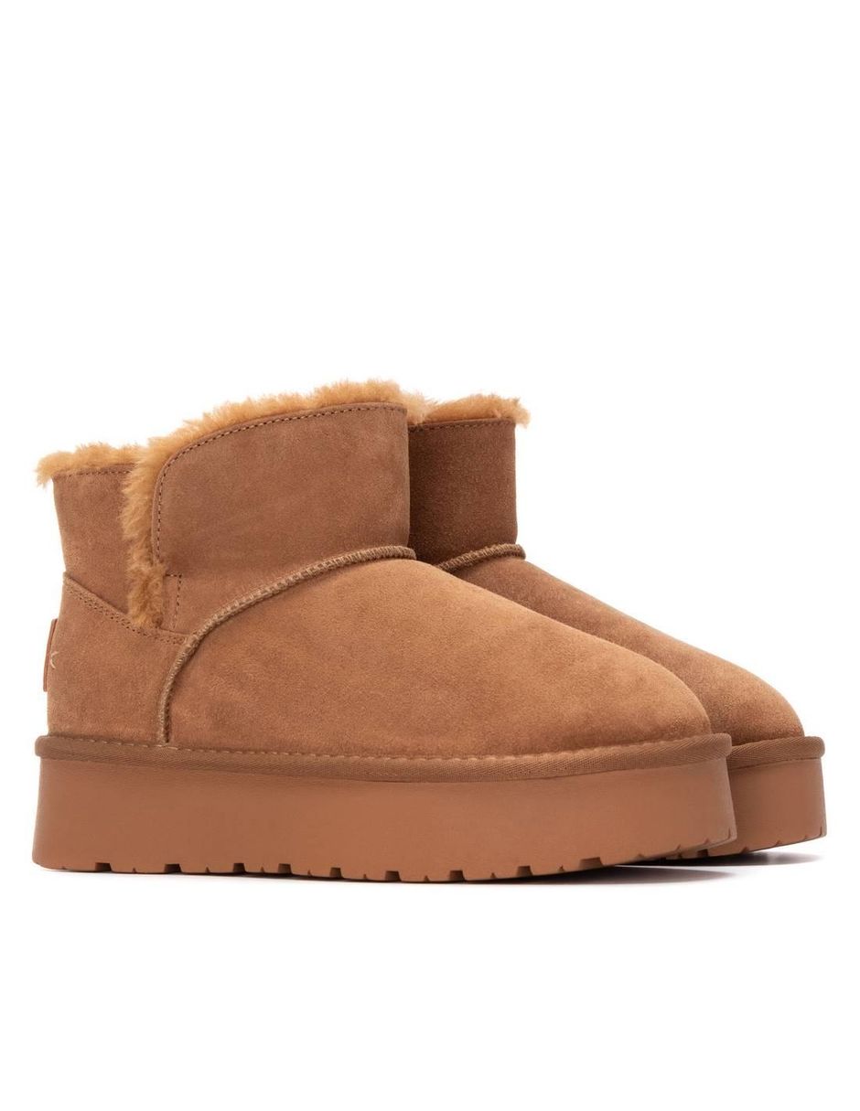 Bota al tobillo de piel para mujer 4