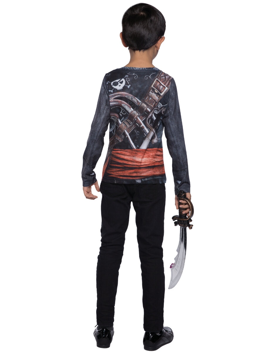 Disfraz Playera Con Diseño de Piratas Del Caribe para niño 3
