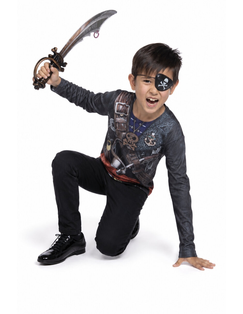 Disfraz Playera Con Diseño de Piratas Del Caribe para niño 2