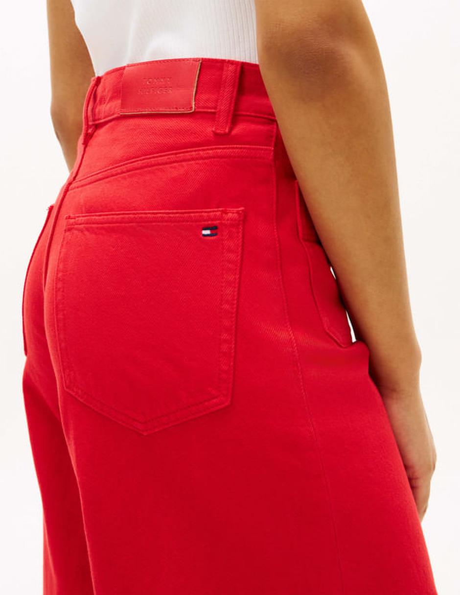 Jeans wide leg ww0ww48576 para mujer