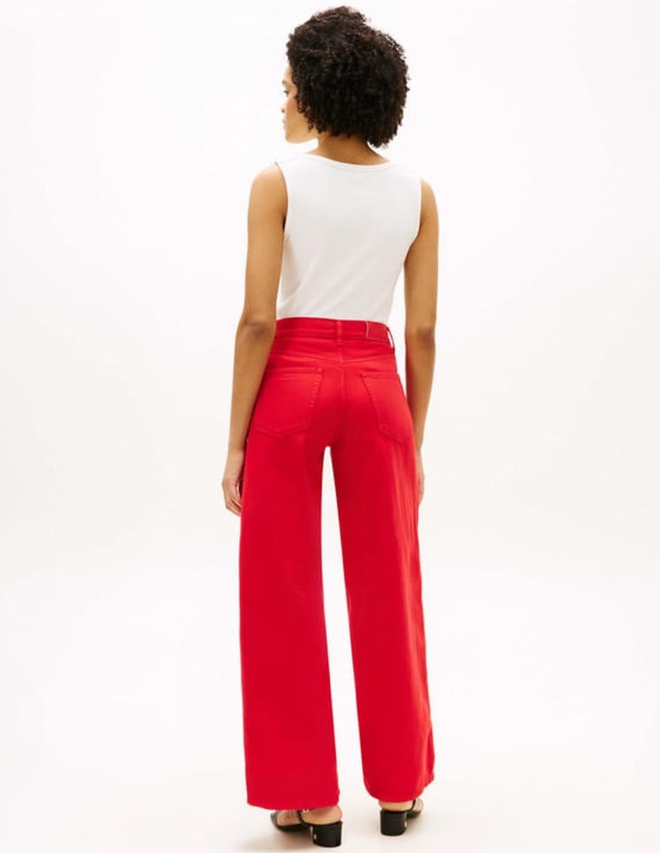 Jeans wide leg ww0ww48576 para mujer