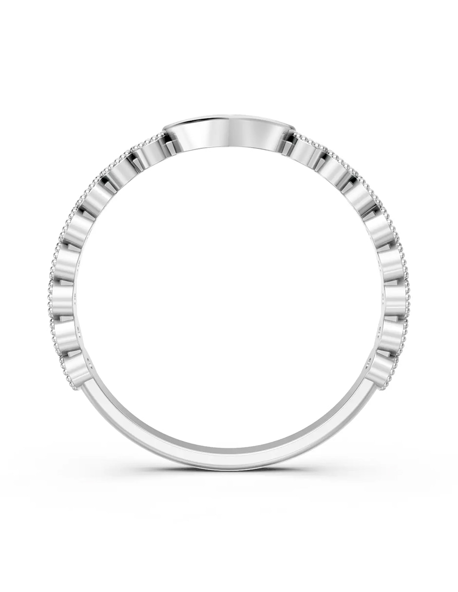 Anillo de compromiso de oro 14 K zirconia cúbica 3