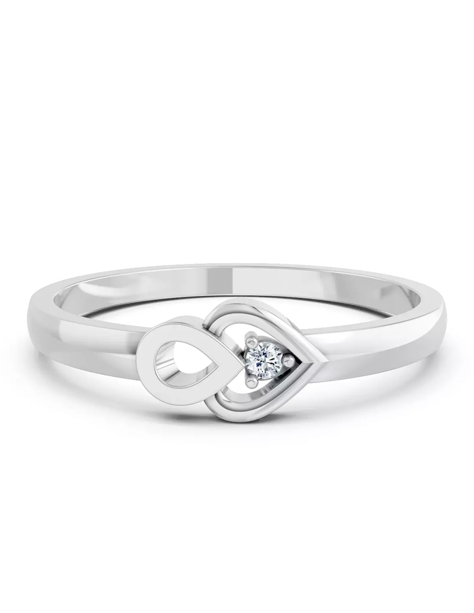 Anillo de compromiso de oro 18 K zirconia cúbica Anillo de compromiso de oro 18 K zirconia cúbica