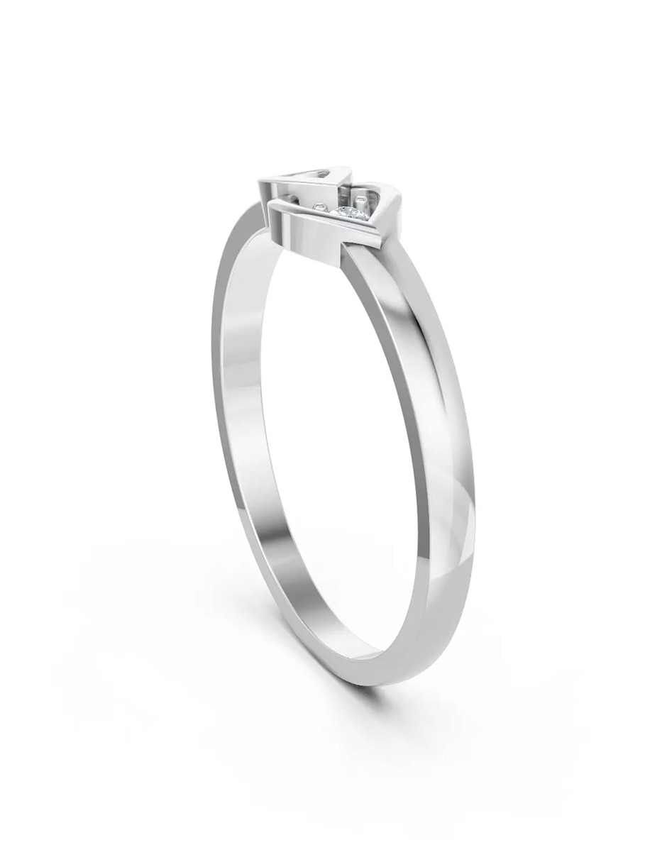 Anillo de compromiso de oro 9 k zirconia cúbica 4