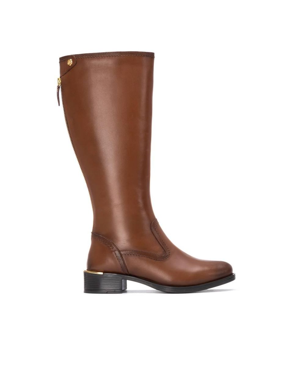 Bota al tobillo de piel para mujer Bota al tobillo de piel para mujer