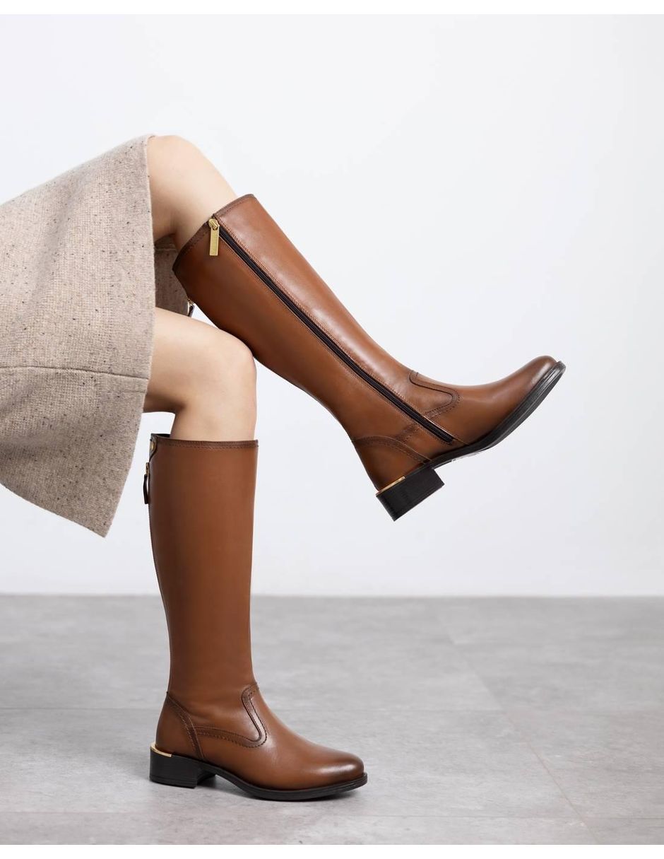 Bota al tobillo de piel para mujer 4