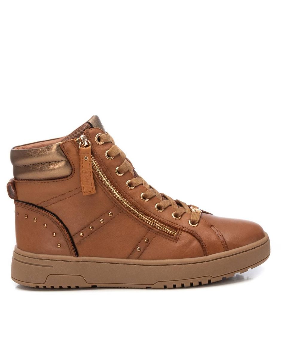 Bota al tobillo de piel para mujer