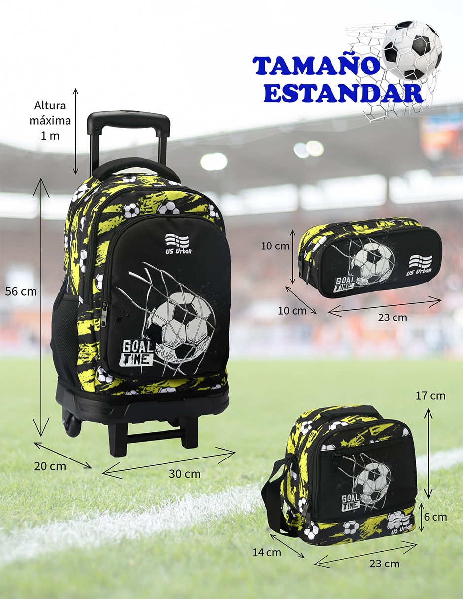 Set mochila escolar fútbol para niño 7