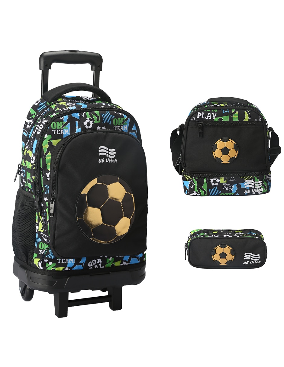 Set mochila escolar fútbol para niño Set mochila escolar fútbol para niño