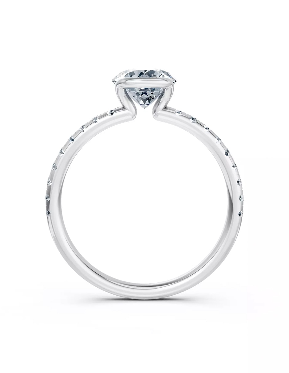Anillo de compromiso de oro 18 k zirconia cúbica 2