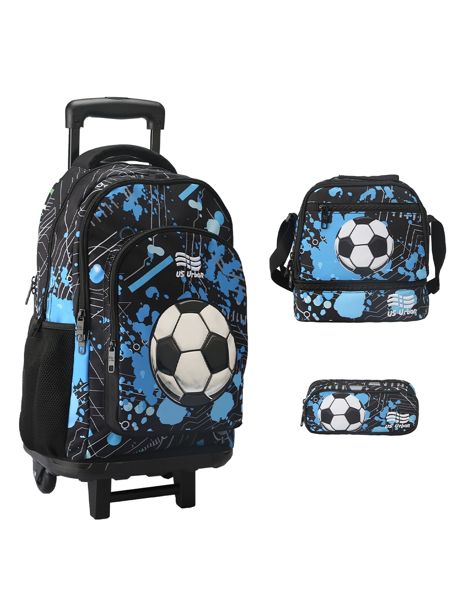 Set mochila escolar fútbol para niño Set mochila escolar fútbol para niño