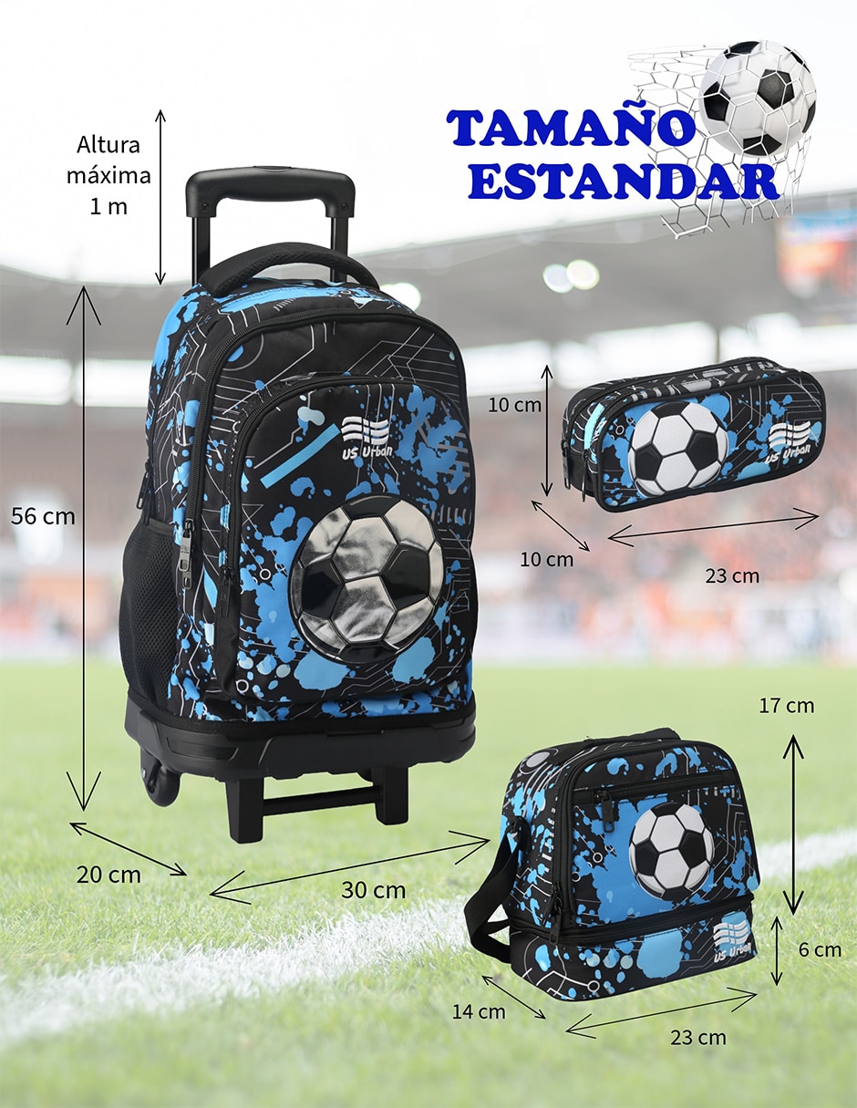 Set mochila escolar fútbol para niño 7