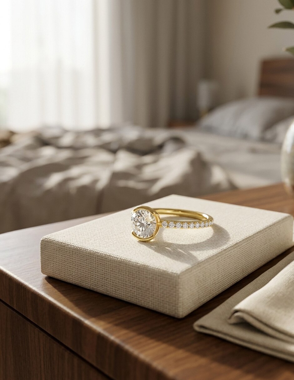 Anillo de compromiso de oro 18 k Amore Mio zirconia cúbica