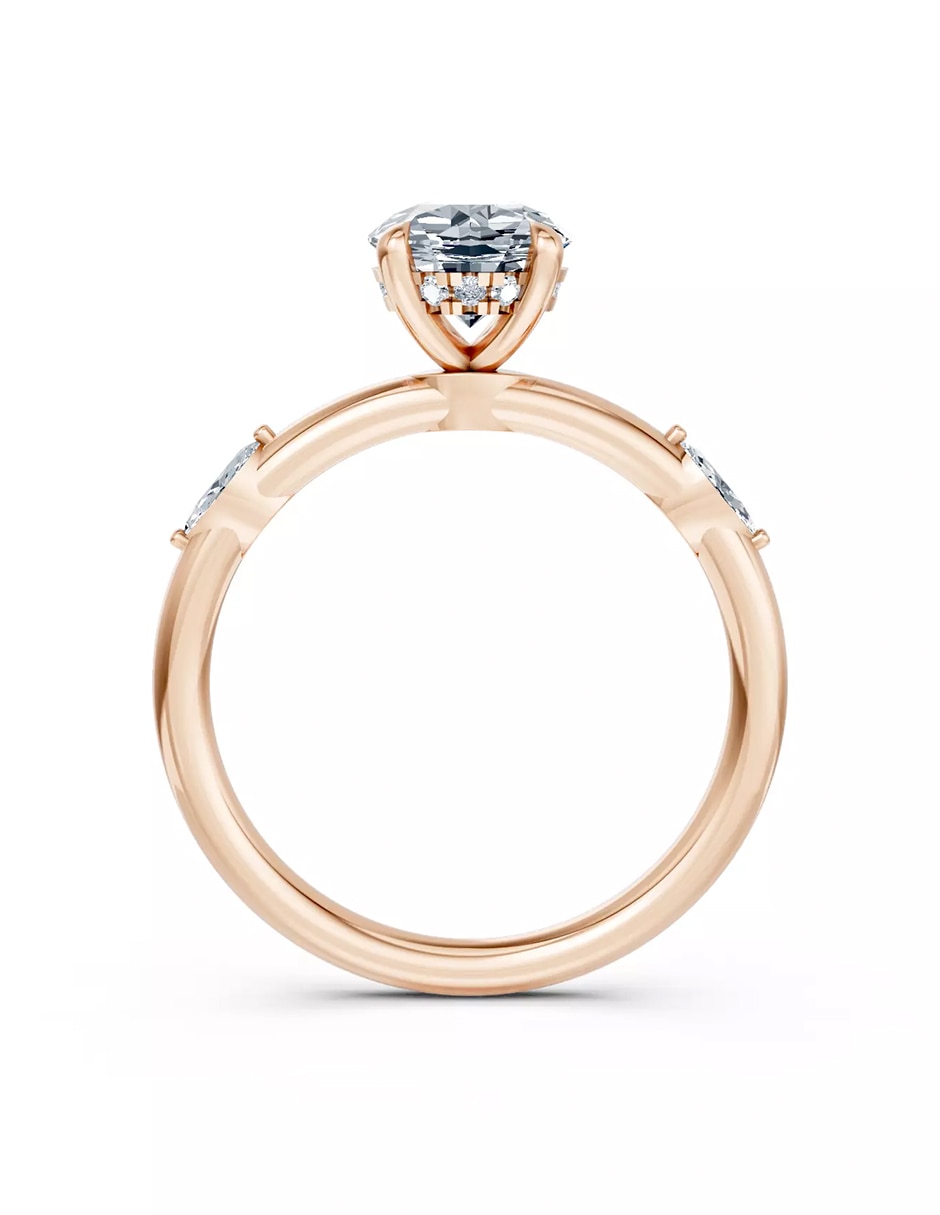 Anillo de compromiso de oro 18 k zirconia cúbica 2