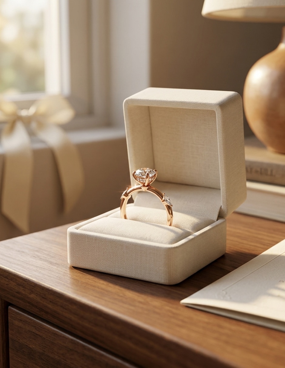 Anillo de compromiso de oro 18 k zirconia cúbica 5